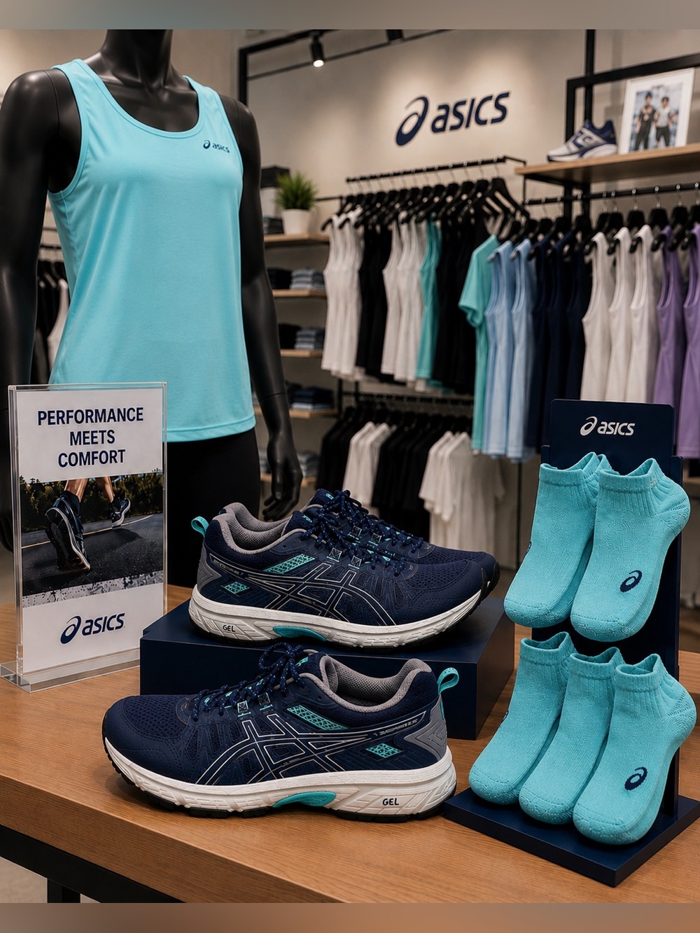 Asics Sneakers, Blue, 6